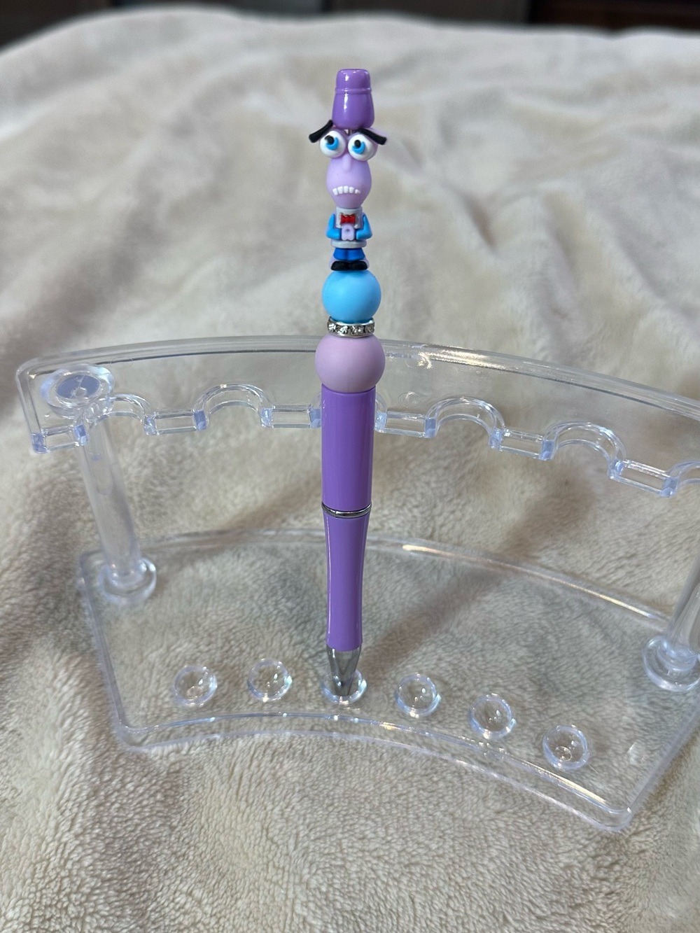 Purple Character Top Kids Pen with Blue Accents